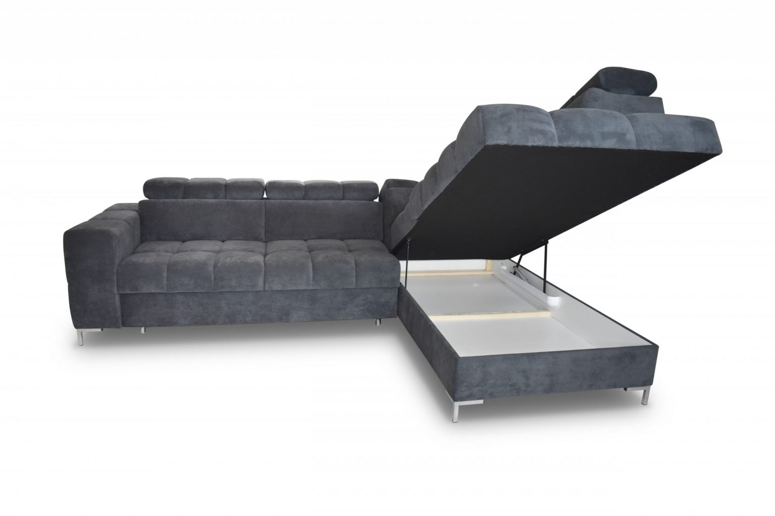 Canapé d'angle velours côtelé beige • Home Sofas