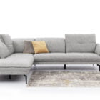 Canapé d'angle moderne gris clair cadiz